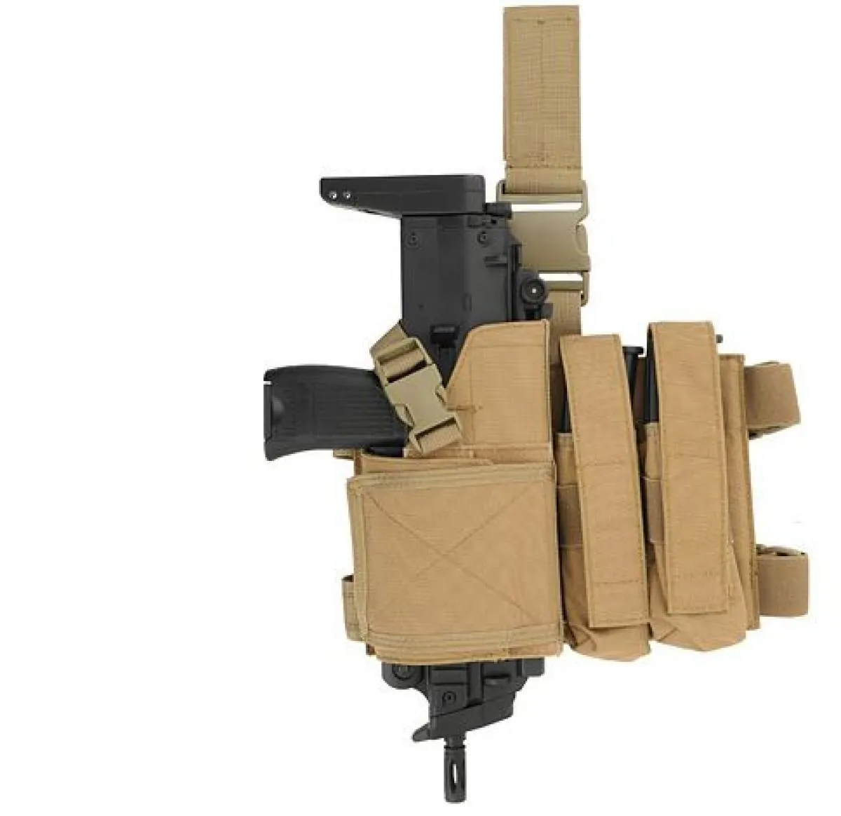 SMG Bein Holster Tan/Coyote inkl. Mag Pouch